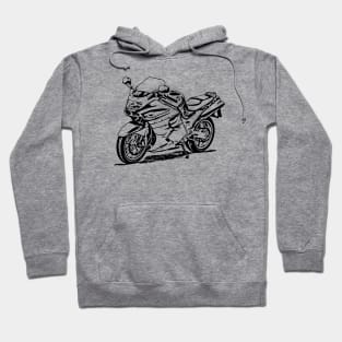 ZZR1100 Motorcycle Sketch Art Hoodie